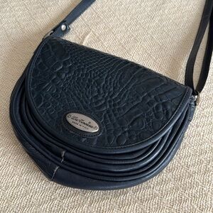 Vintage La Toscana Shoulder Purse Bag - Dark Navy Blue